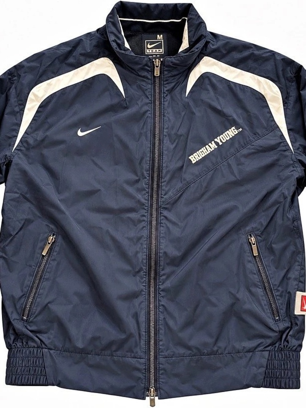 Nike FIT STORM Bringam Young. Womens Medium Blue Cream Track Jacket